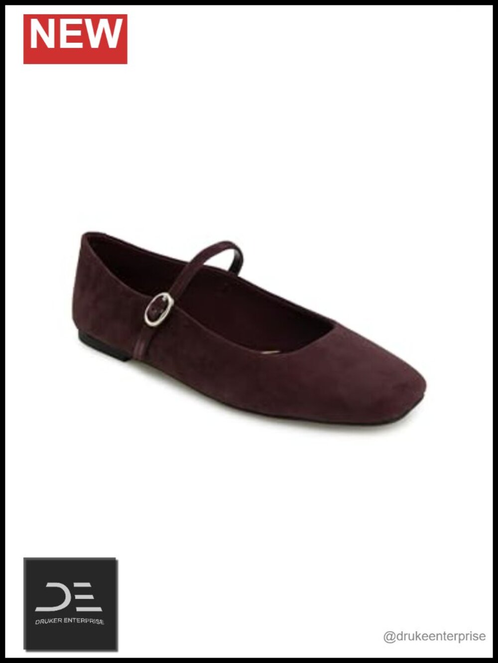 Kenneth Cole Suede Mary Jane Flats Women's Adjustable Strap Comfort Cushion